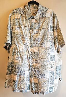 Tori Richard Men’s Button Up Short Sleeves Shirt Size 2XL 100% Cotton